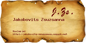 Jakobovits Zsuzsanna névjegykártya